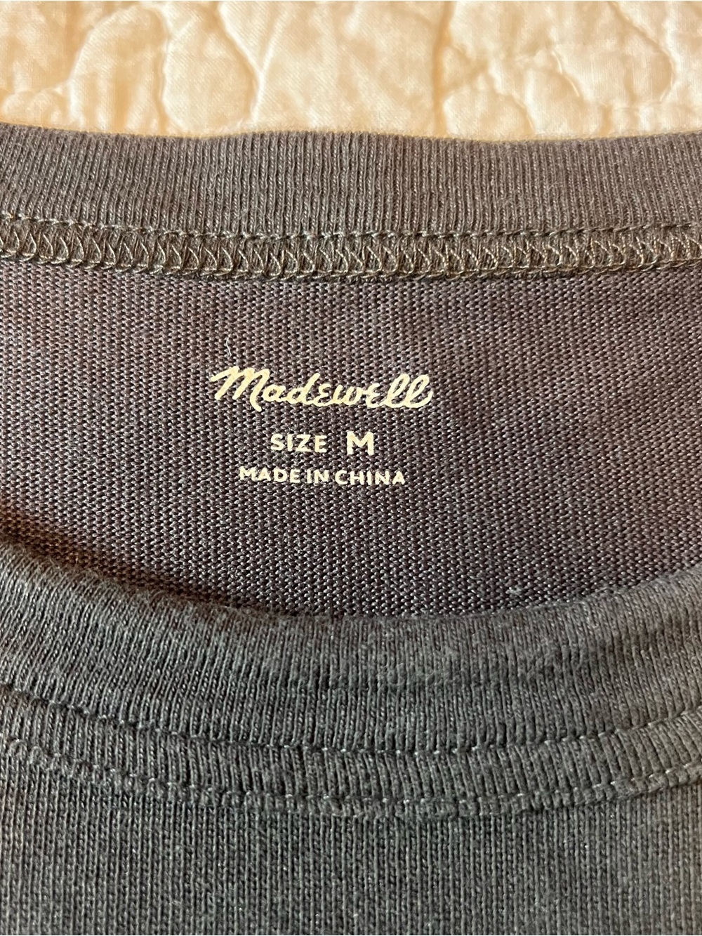 Madewell women gray garment-dyed oversized pocket tee short sleeve crew neck M - Picture 4 of 5